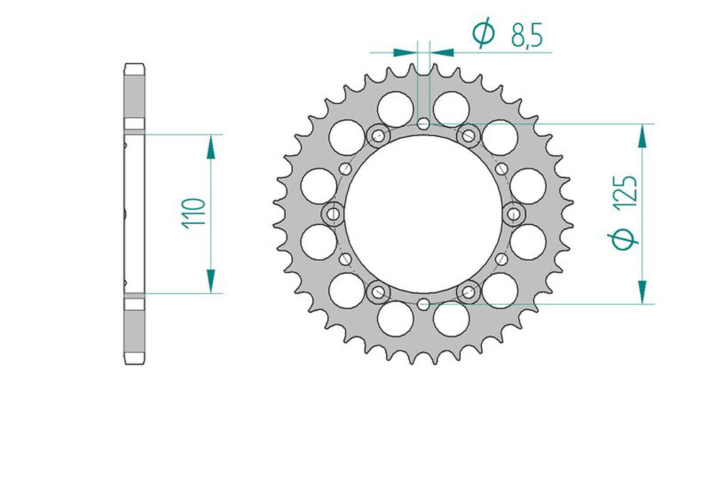 Sprocket Rear JTR 1494-42 AFAM 60201