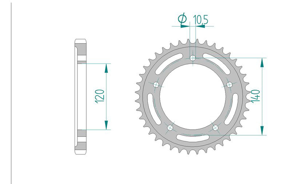 Sprocket Rear 2079-42 AFAM 86603 JTR 499-42