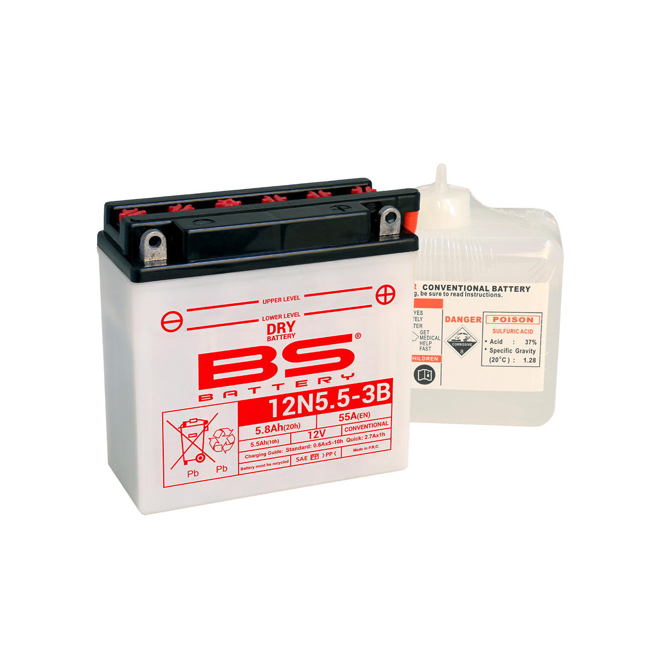BS 12N5.5-3B (DC) Combi-Pack Dry Battery