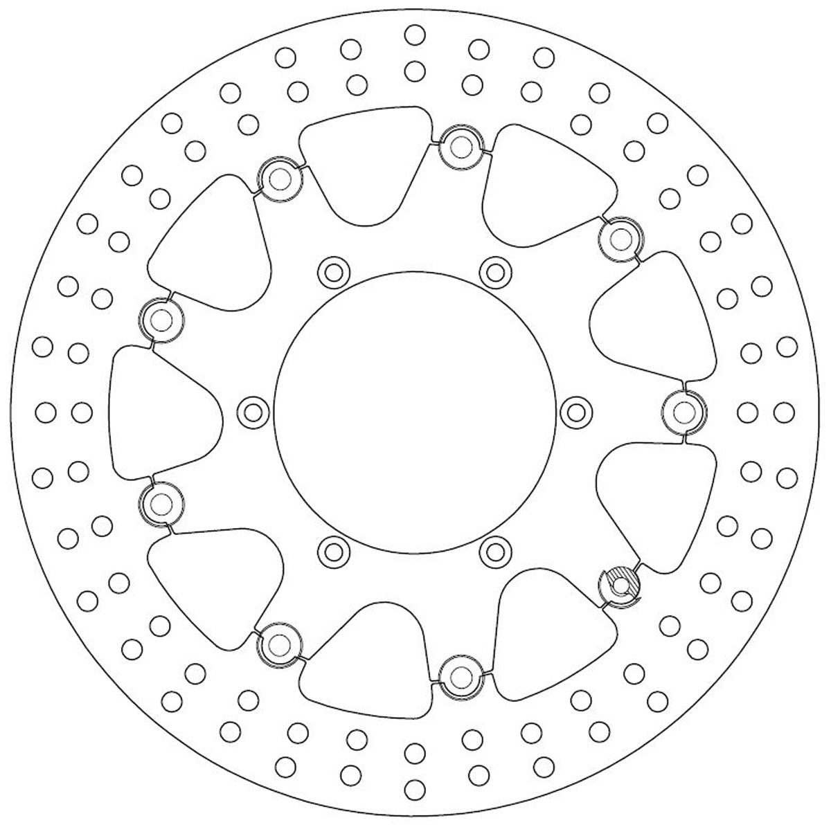 Ferodo Brake Disc Floating Steel Centre FMD0038RF