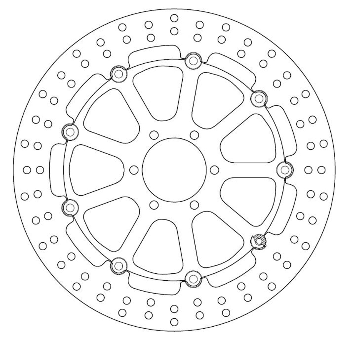 Ferodo Brake Disc Floating Alloy Centre FMD0111RX