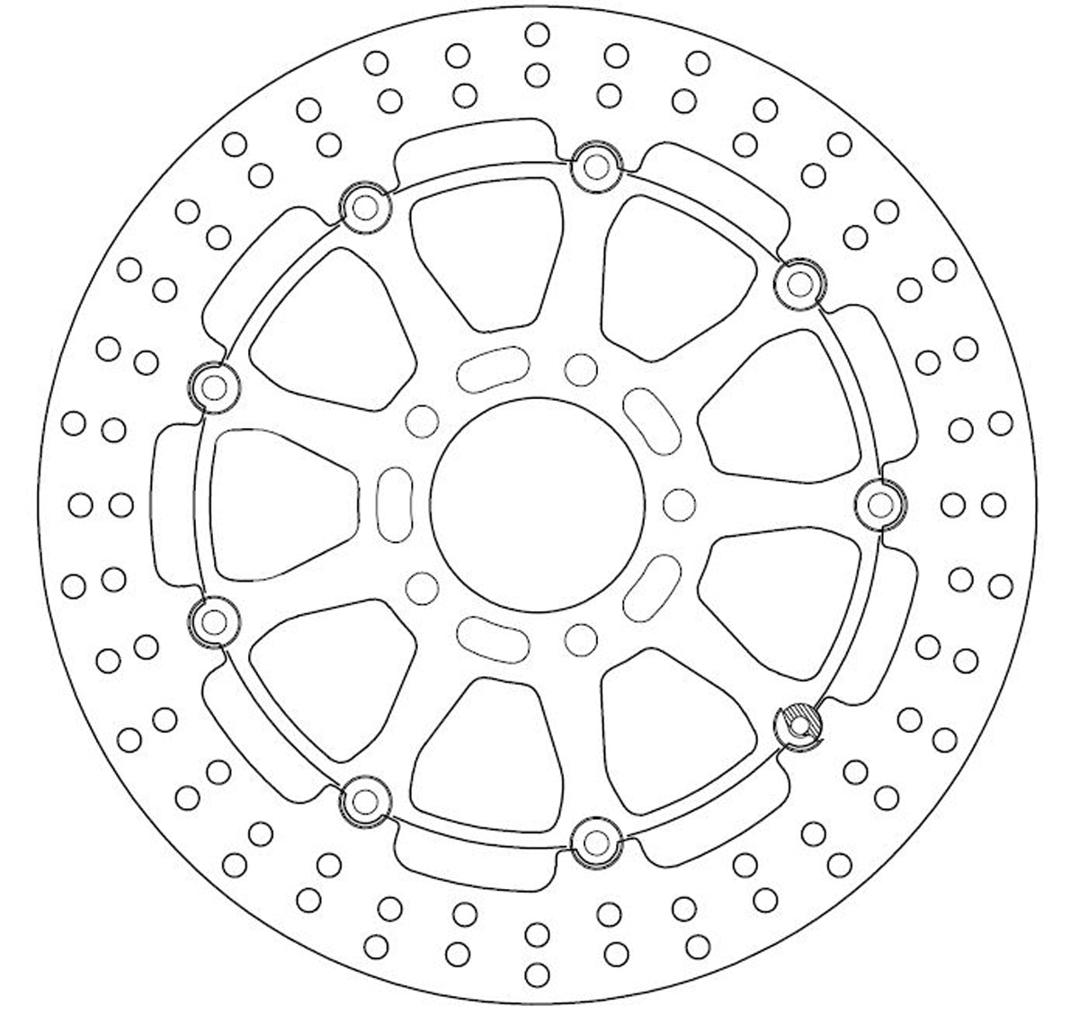 Ferodo Brake Disc Floating Alloy Centre FMD0125RX