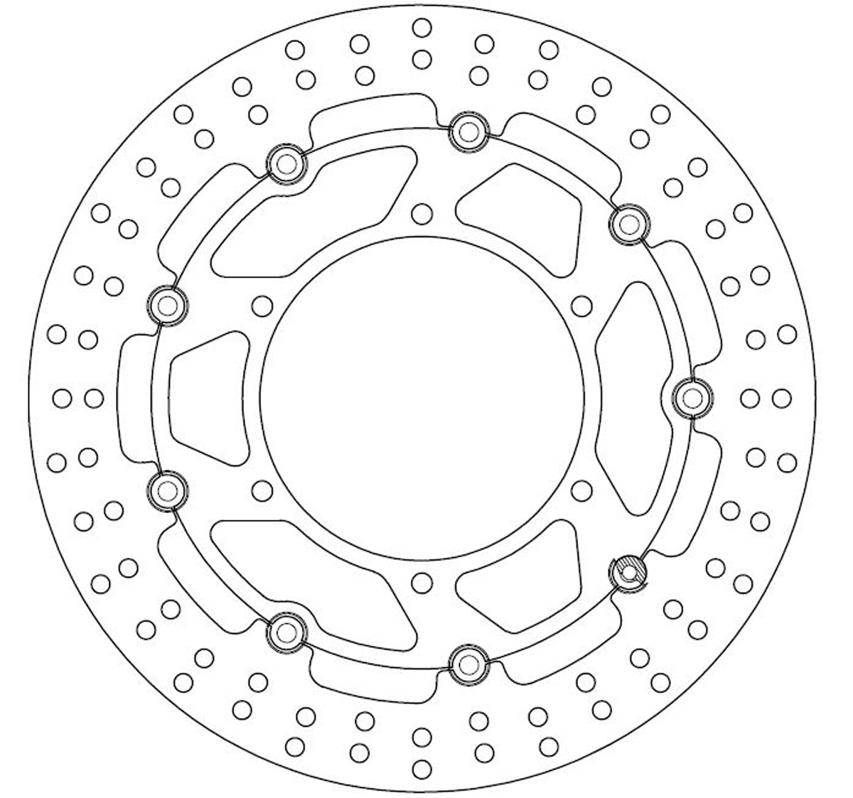 Ferodo Brake Disc Floating Alloy Centre Fmd0129Rx