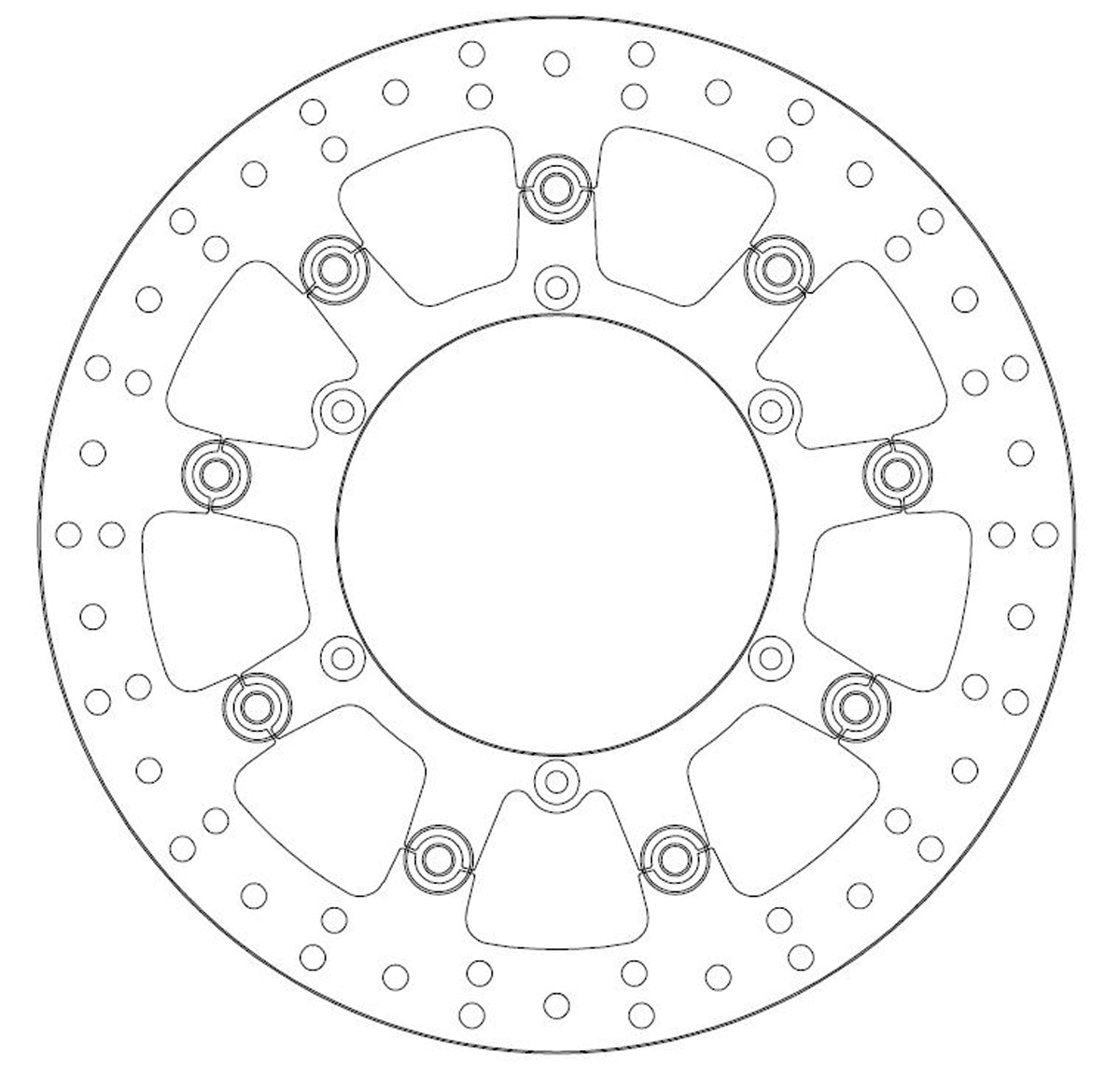 Ferodo Brake Disc Floating Steel Centre FMD0279RF