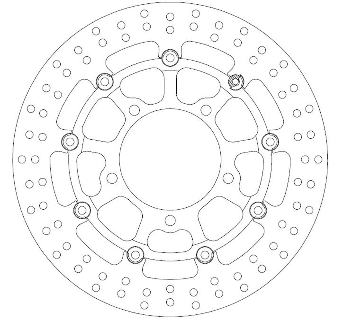 Ferodo Brake Disc Floating Alloy Centre FMD0393RX