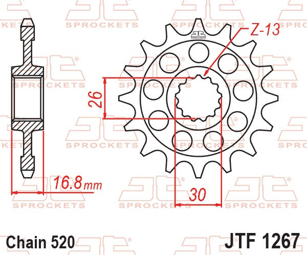 JT Front Sprocket JTF1267.16RB