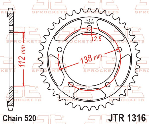 JT Rear Sprocket JTR1316.41