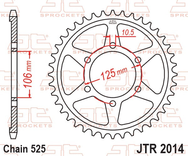 JT Rear Sprocket JTR2014.47