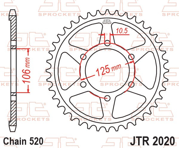 JT Rear Sprocket JTR2020.41