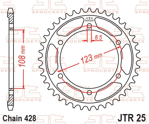 JT Rear Sprocket JTR25.58