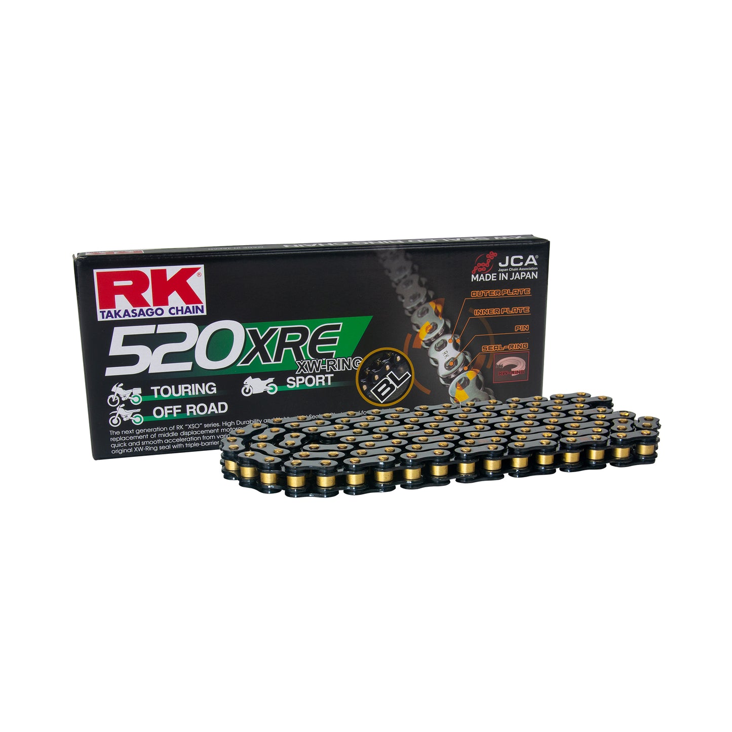 RK BL520XRE-128 Black Scale XW-Ring Chain