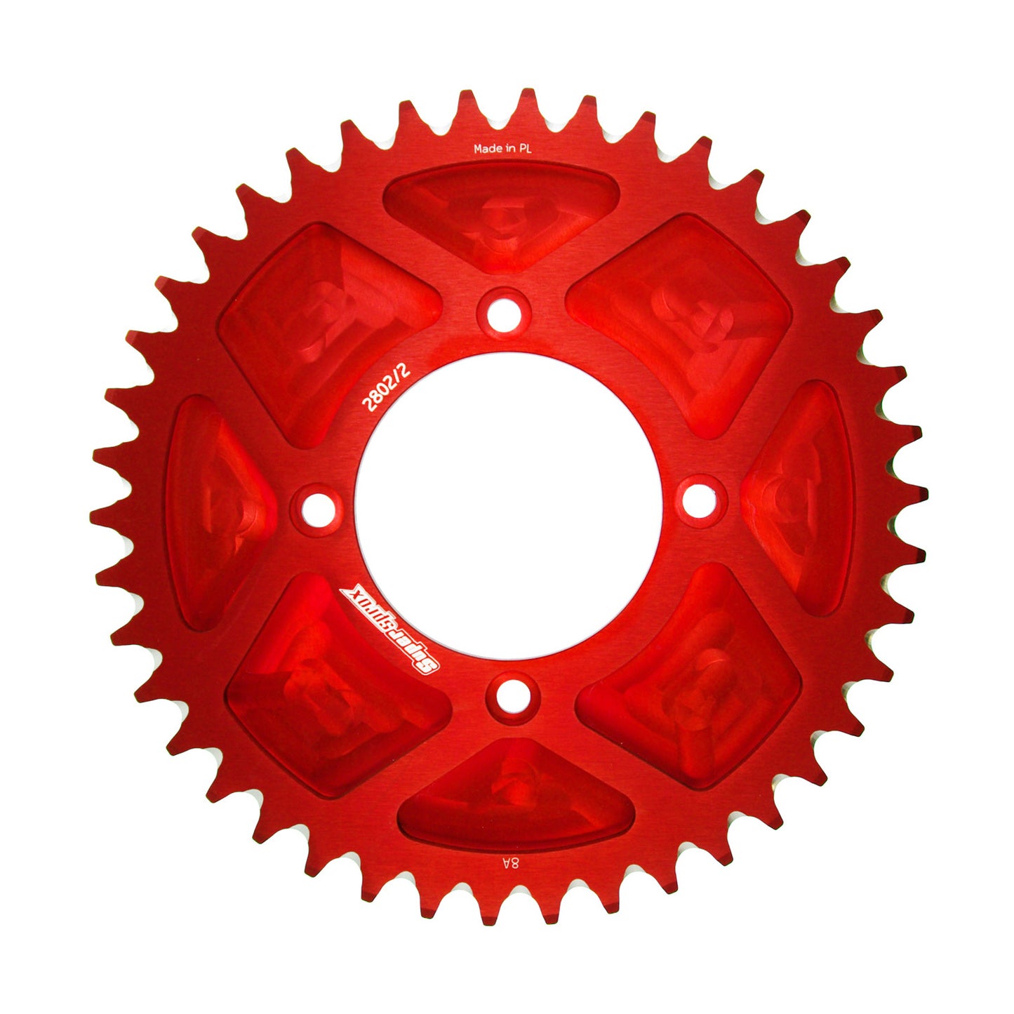 SUPERSPROX ALUMINIUM REAR TRIALS 2802/2-48 RED SOLID TRIAL REAR AP-BT2802S