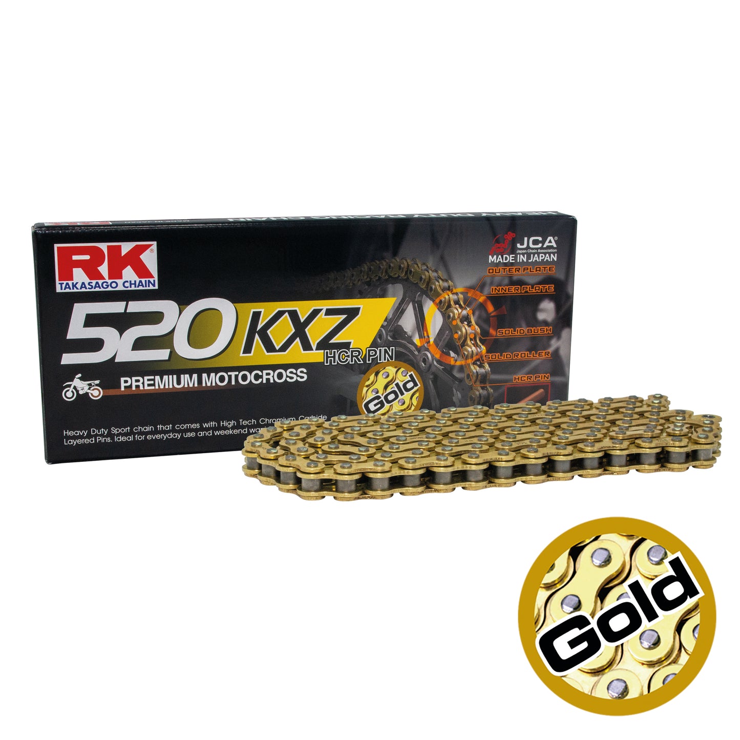 RK GB520KXZ-112 Gold Premium MX Chain
