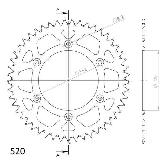 SuperSprox Rear Alloy Enduro RAL-8000-48-Red AP-BN70