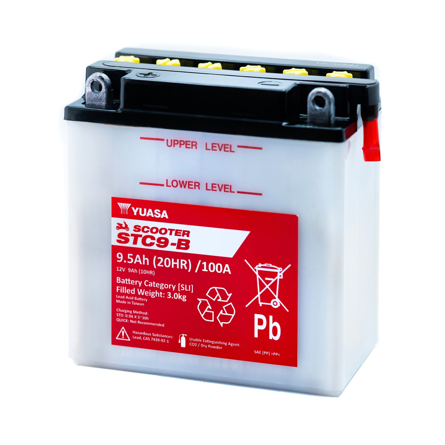 Yuasa STC9-B (DC) (YB9-B) 12V Scooter Battery