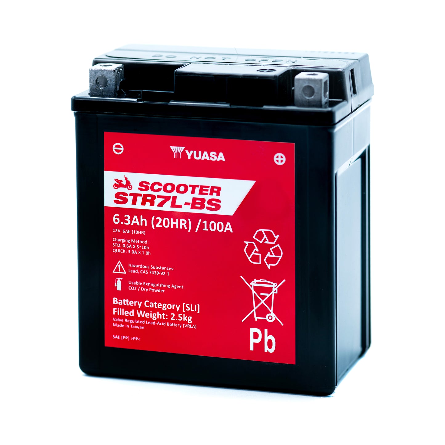 Yuasa STR7L-BS (CP) (YTX7L) 12V MF VRLA Scooter Battery