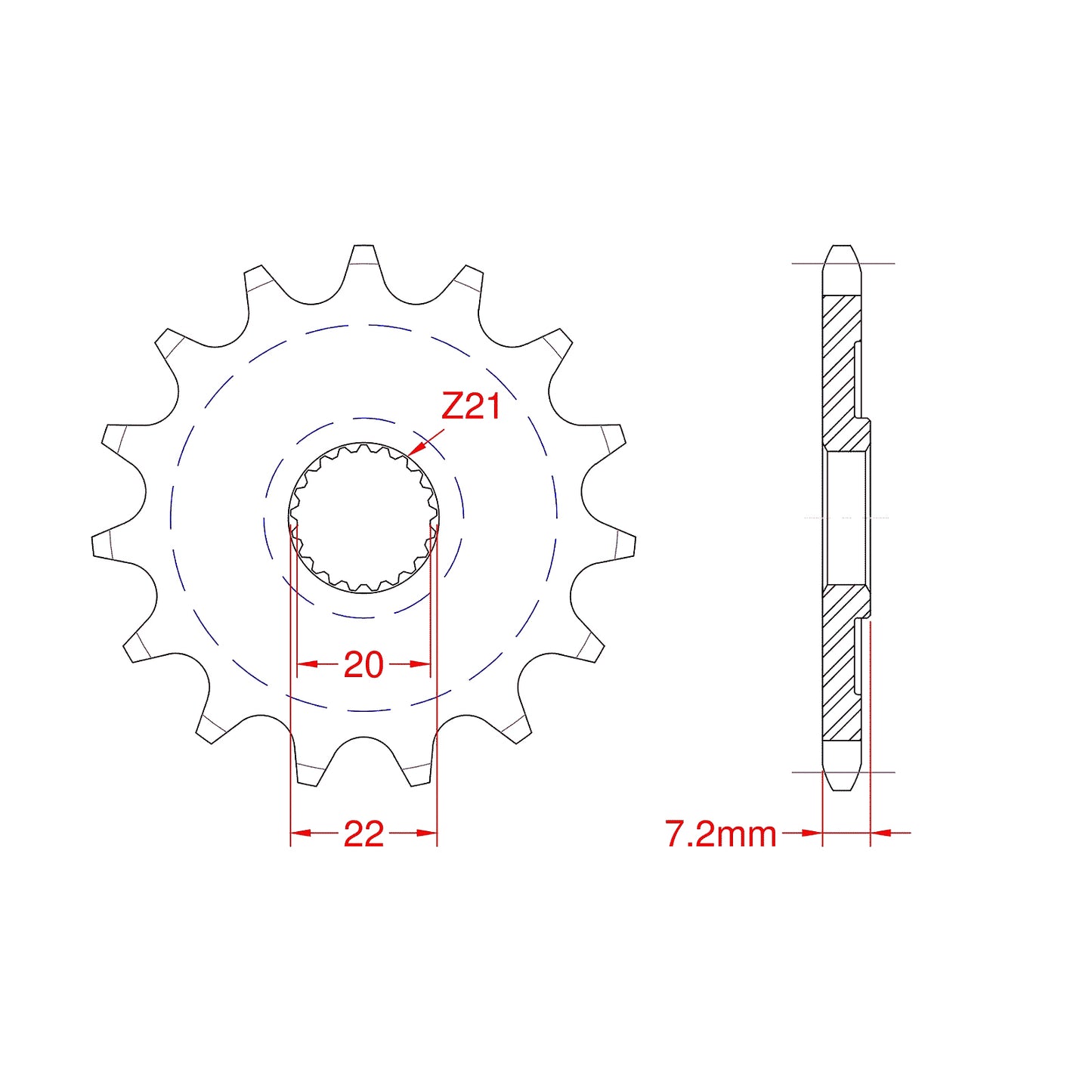 Sprocket Front RK-C4010-13 JTF1323 Afam 20210