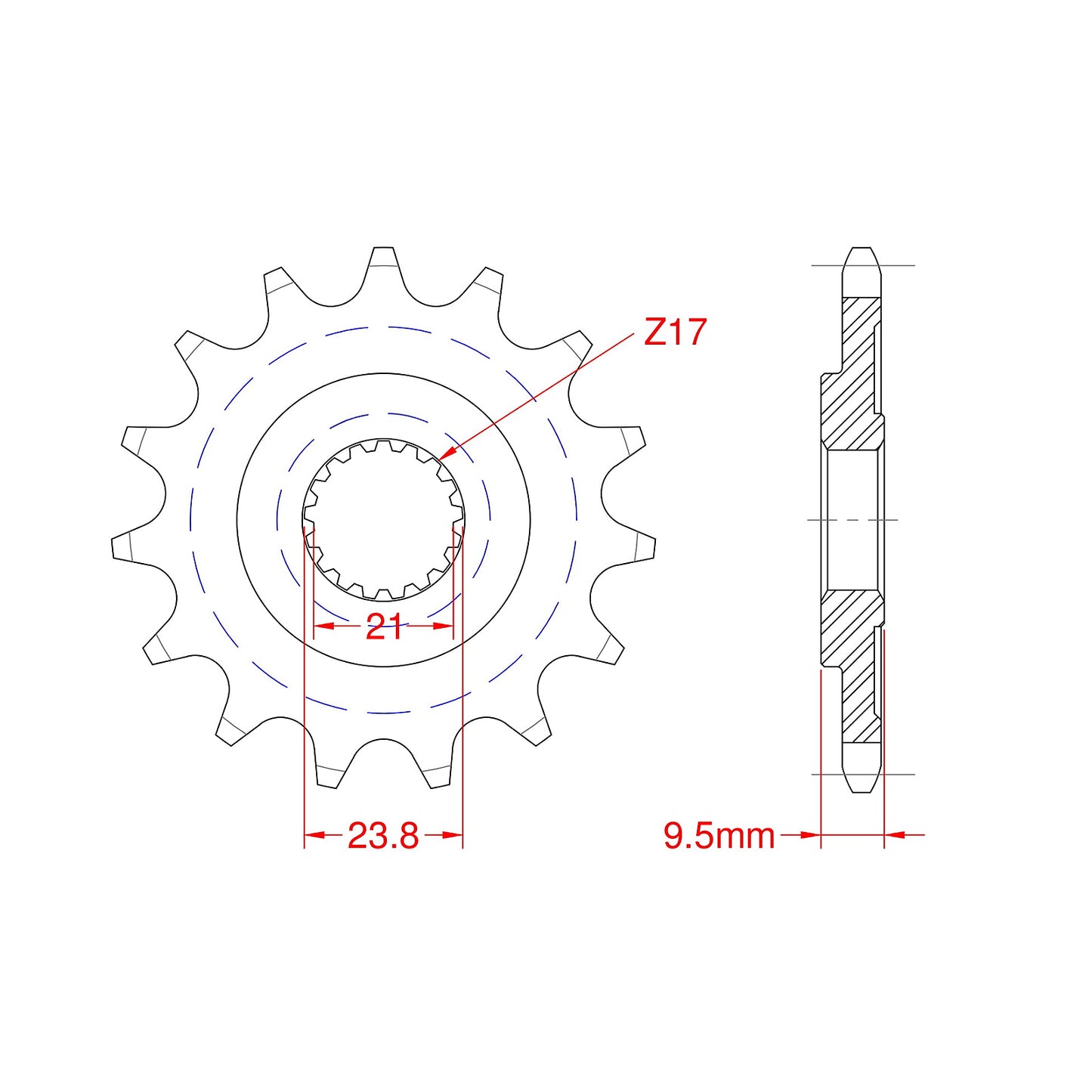 Sprocket Front RK-C4394-14 JTF284 CST-284-14
