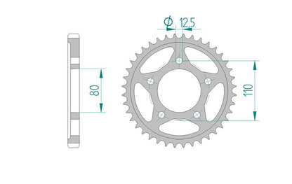 Sprocket Rear RK-B6600-42 JTR1334 Afam 10605 530 pitch