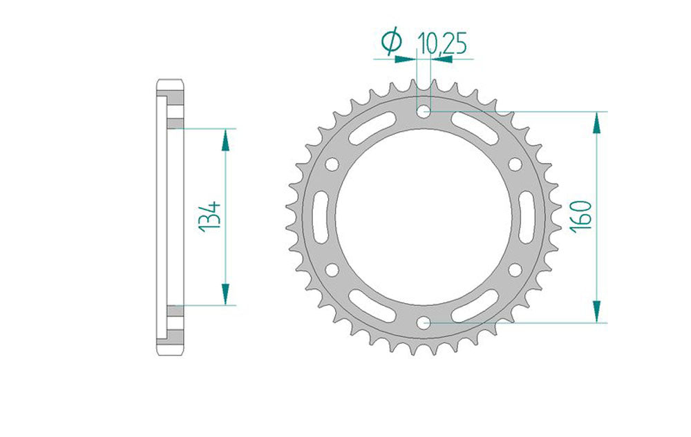 Sprocket Rear RK-B6893-45 JTR1306 520 Conversion - Special Order