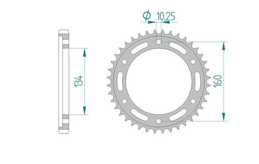 Sprocket Rear RK-B6893-45 JTR1306 520 Conversion - Special Order