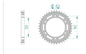 Sprocket Rear CHT498-46ED Alloy RK-B5624-46 JTR498 Afam 16605 - Special Order