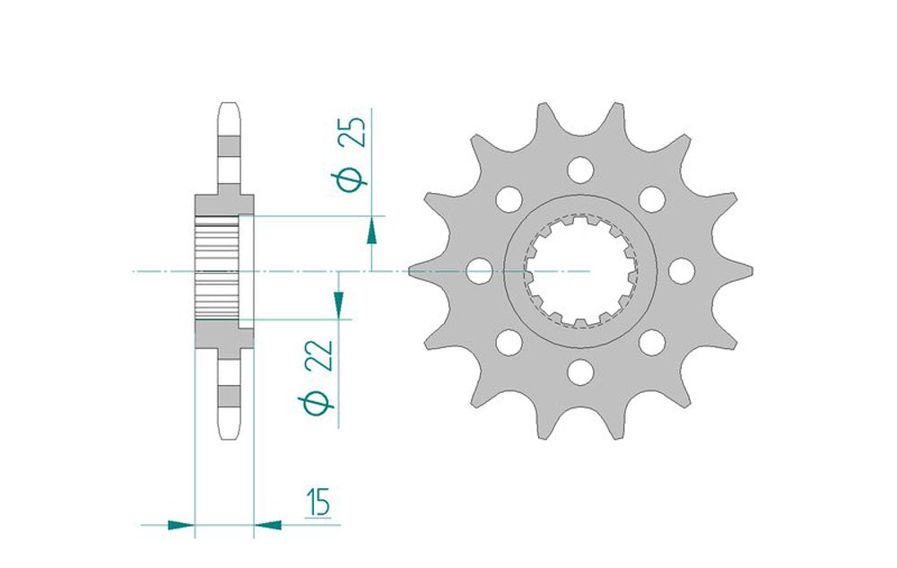 Sprocket Front Afam 24507-15 No JTF - Special Order