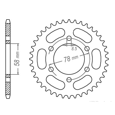 Sprocket Rear JTR 458-37