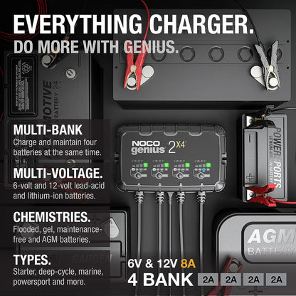 NOCO GENIUS 8A 4-Bank smart battery charger and maintainer