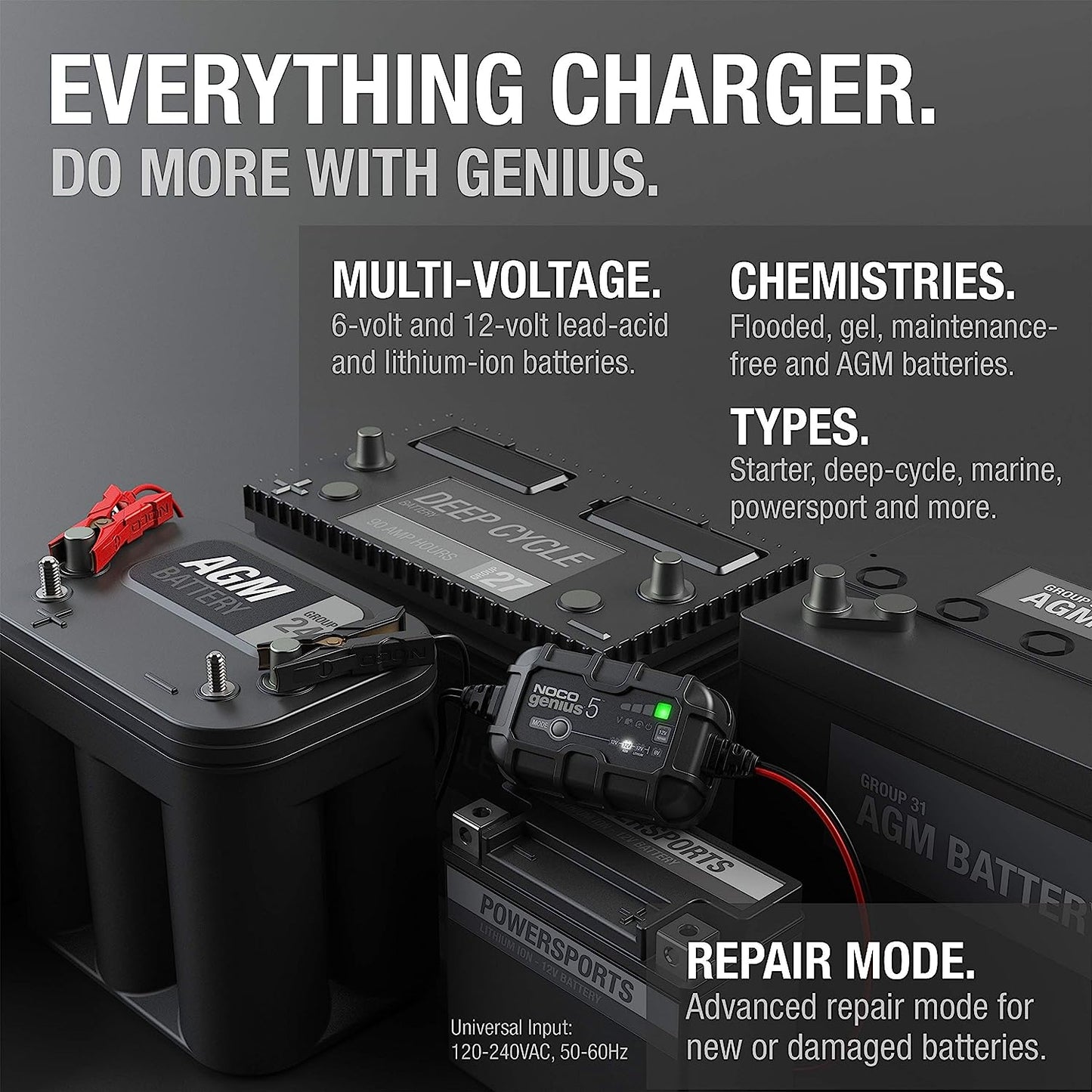 NOCO GENIUS 5A Smart battery charger and maintainer