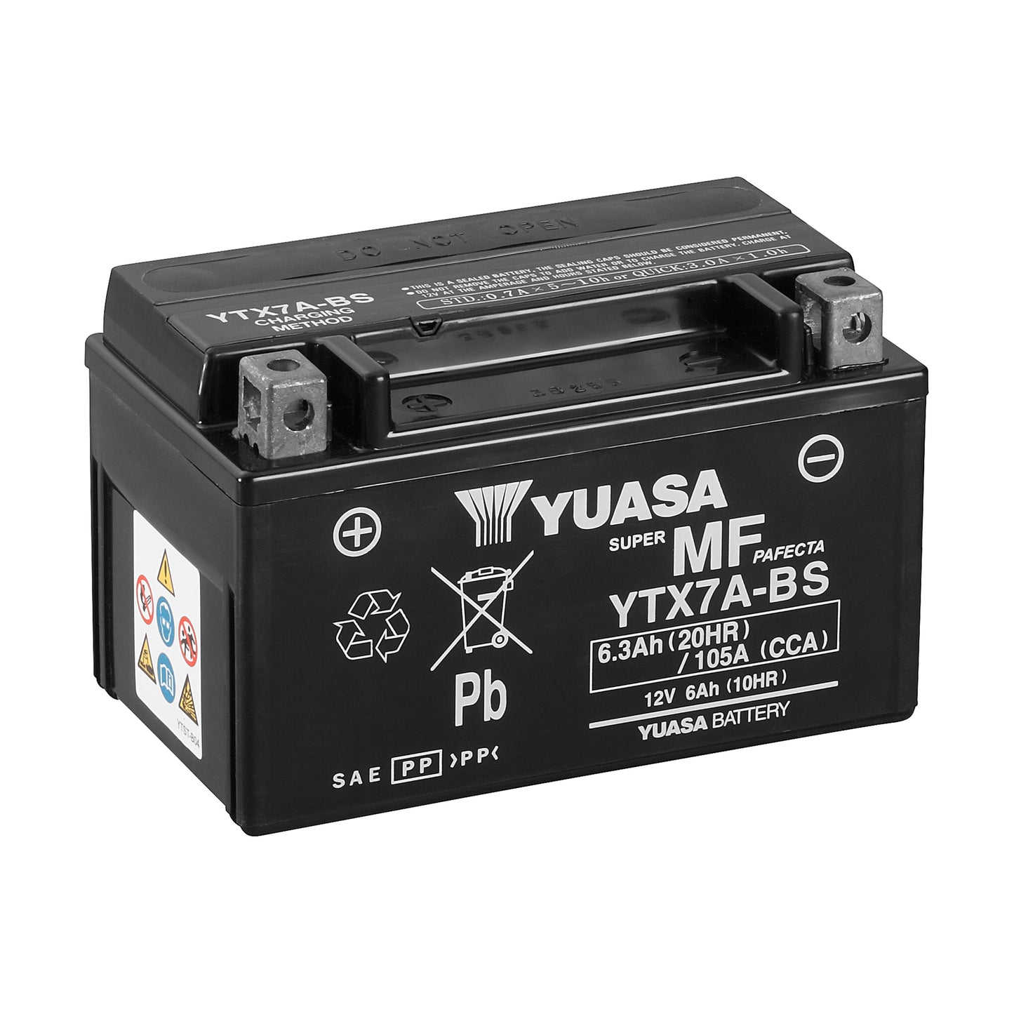 Yuasa YTX7A-BS (CP) 12V Combi-Pack MF VRLA Battery
