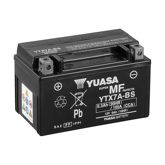 Yuasa YTX7A-BS (CP) 12V Combi-Pack MF VRLA Battery
