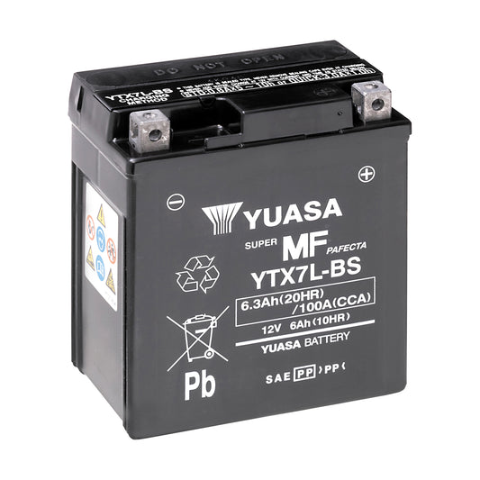 Yuasa YTX7L-BS (CP) 12V Combi-Pack MF VRLA Battery