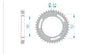 Sprocket Rear 2054-45 AFAM 44602 No JTR