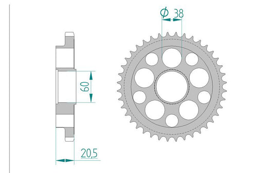 Sprocket Rear 2027-36 AFAM 50605 No JTR - Special Order