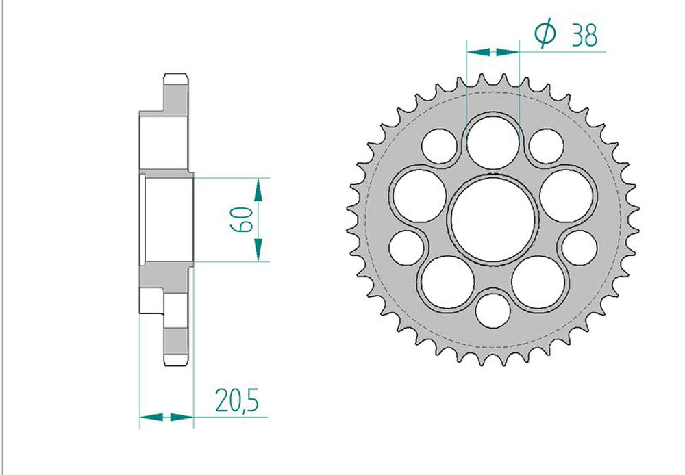 Sprocket Rear 2028-37 AFAM 50611 No JTR - Special Order