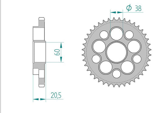 Sprocket Rear Alloy ED 2028-36 AFAM 50611 No JTR - Special Order