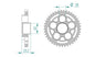 Sprocket Rear 2099-41 JTR752 AFAM 50800-41 *525 *pitch - Special Order