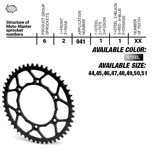 Moto-Master Steel Ultralight Rear Sprocket - 420-47 - KTM/Hqv/GasGas 65SX TC65 MC65 2025