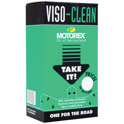 Motorex Visor Clean Box - Per 72 (12 Packs Of 6 Wipes Per Pack)