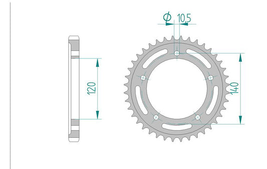 Sprocket Rear 2079-42 AFAM 86603 JTR 499-42