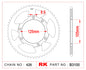 Sprocket Rear RK B3100-62 Supersprox 1134-62 JTR1135 428 pitch