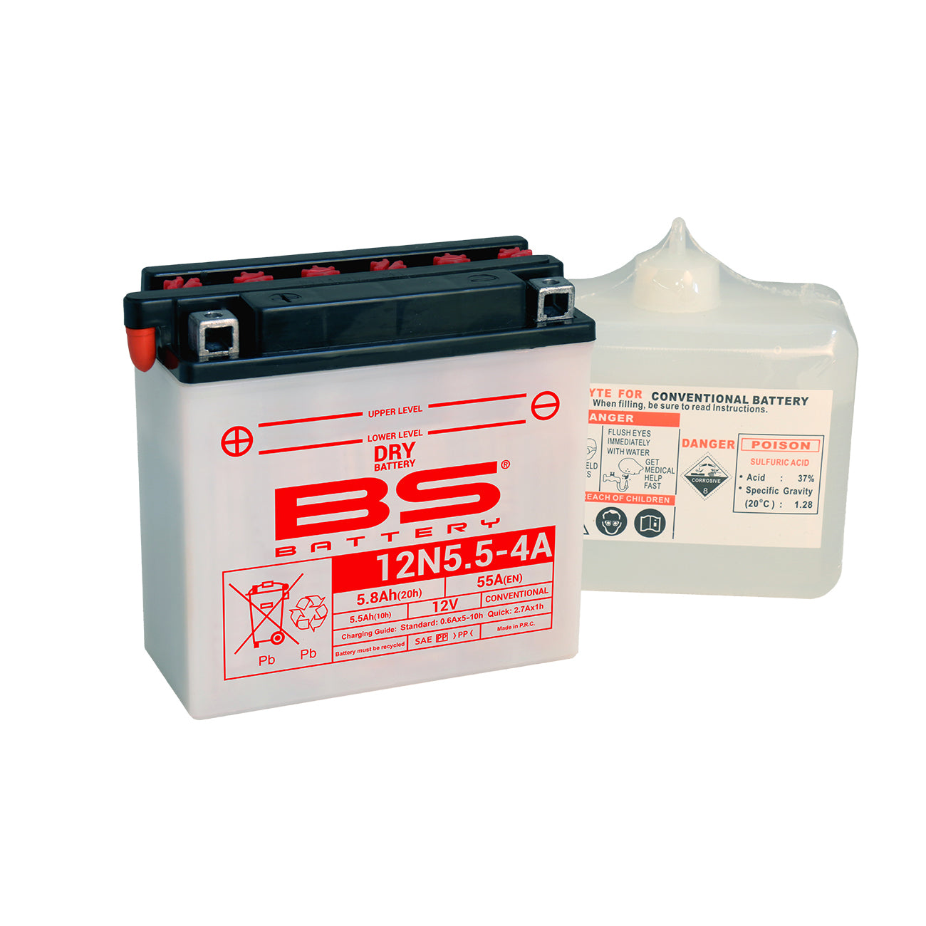 BS 12N5.5-4A (DC) Combi-Pack Dry Battery