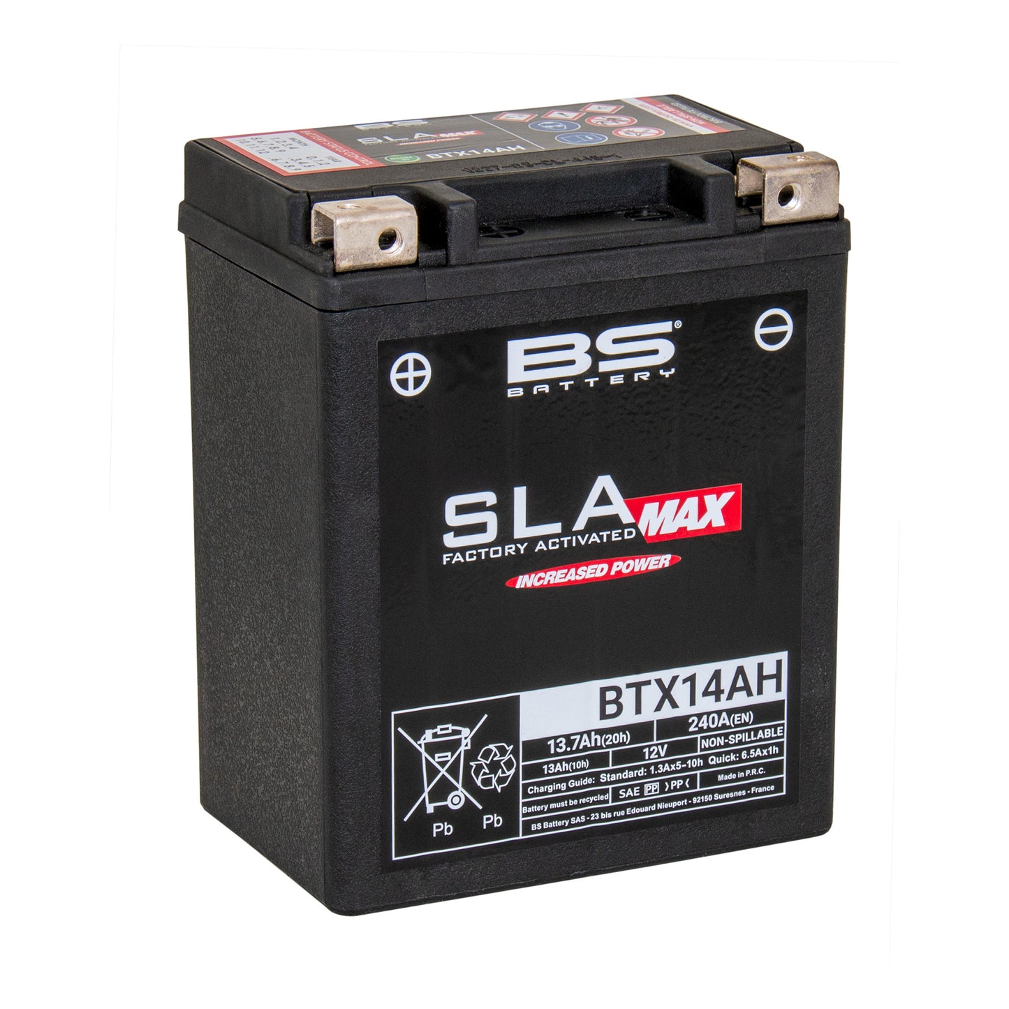 BS BTX14AH SLA Max (WC) Factory Activated Battery
