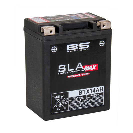 BS BTX14AH SLA Max (WC) Factory Activated Battery