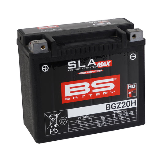 BS BGZ20H SLA Max (WC) Factory Activated Battery