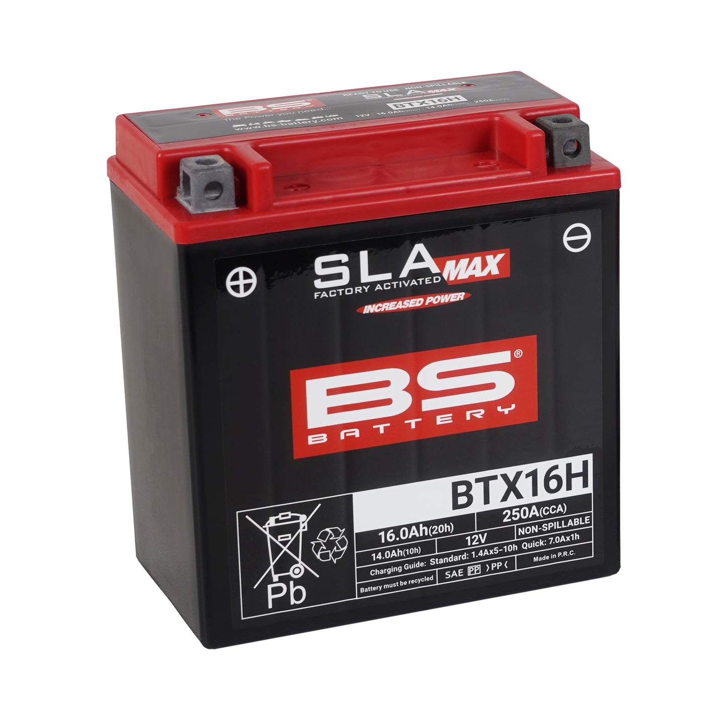 BS BTX16H SLA Max (WC) Factory Activated Battery
