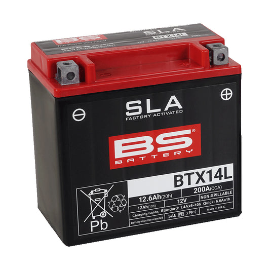 BS BTX14L SLA (WC) Factory Activated Battery