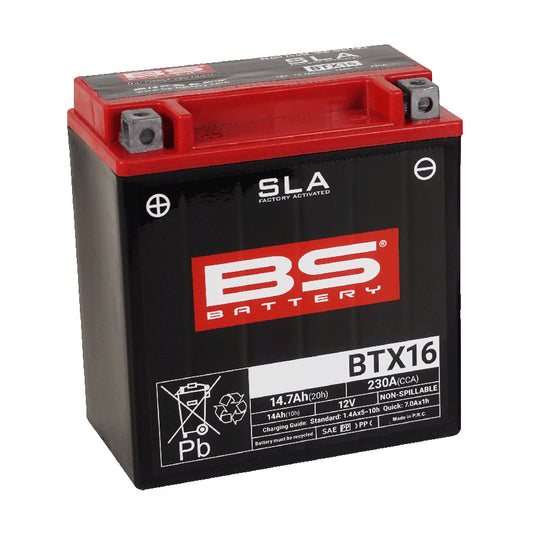 BS BTX16 SLA (WC) Factory Activated Battery