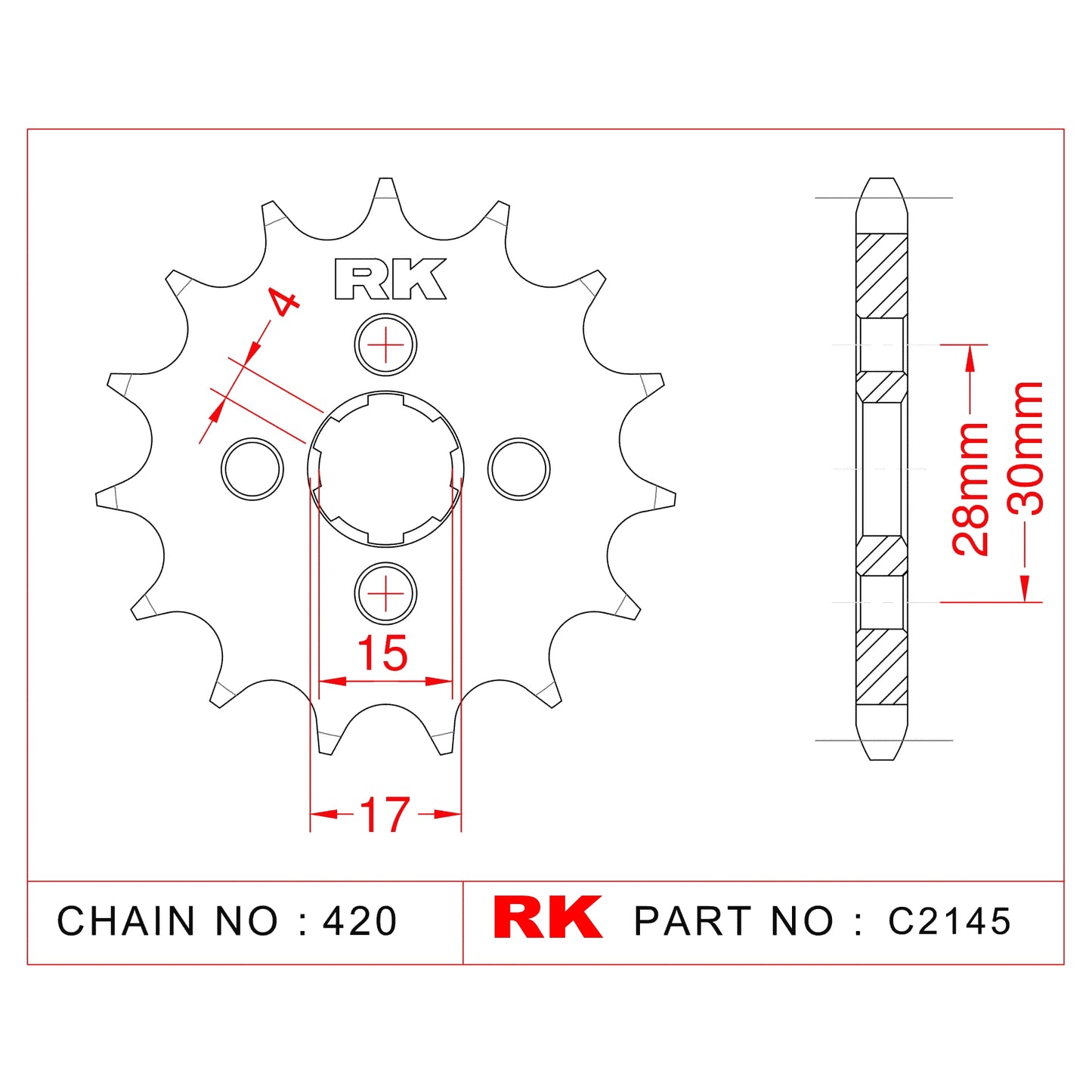 Sprocket Front RK-C2145-13 JTF253